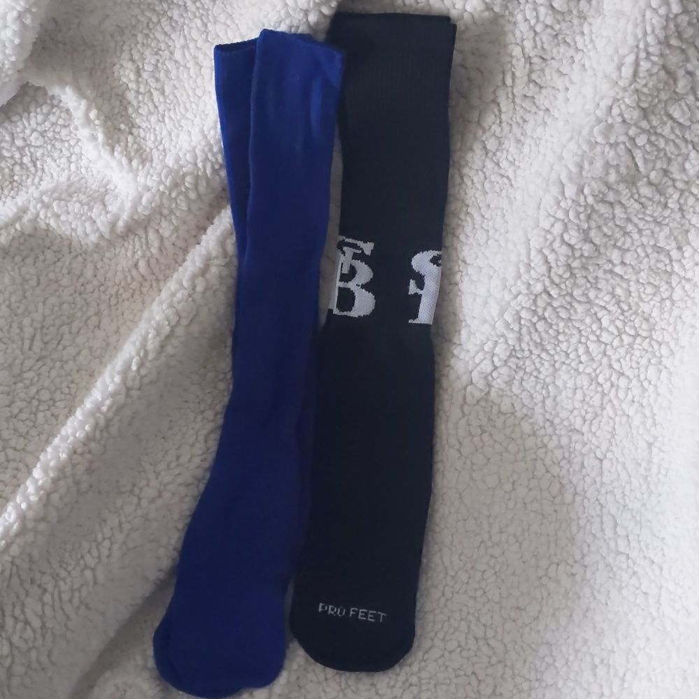 Baseball/ softball socks youth. Black and blue